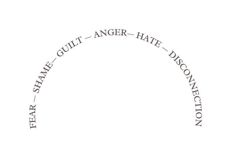 Fear shame guilt anger hate disconnection